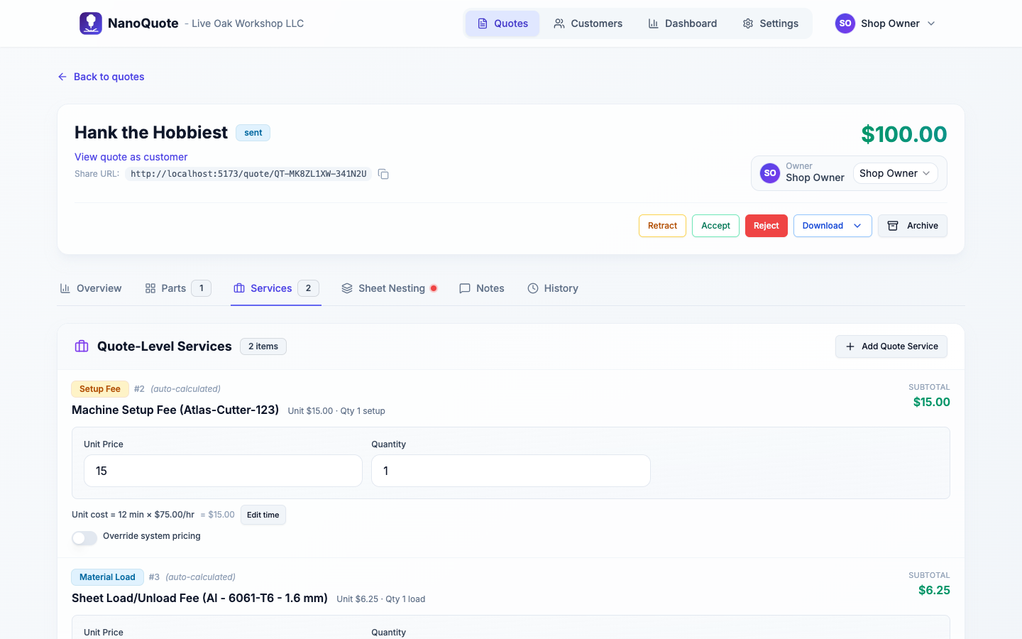 5) Add services (optional)